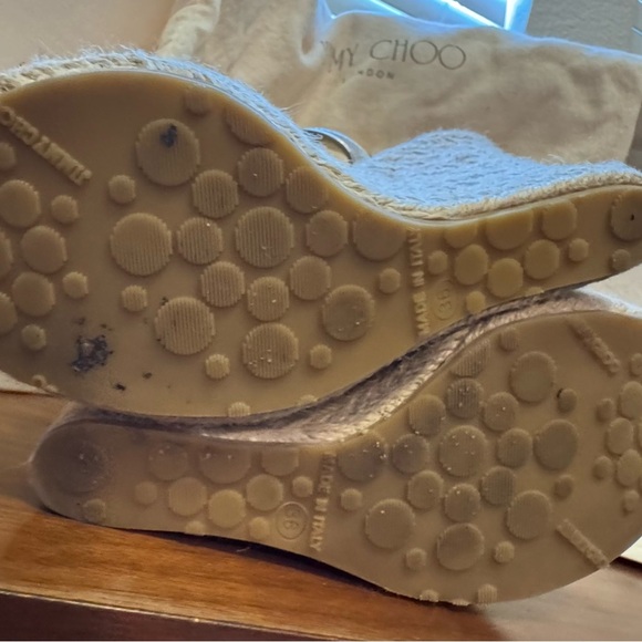 Jimmy Choo Gold/Champage Porto Platform Wedge Espadrille Sandal EU36/6 - Picture 6 of 16